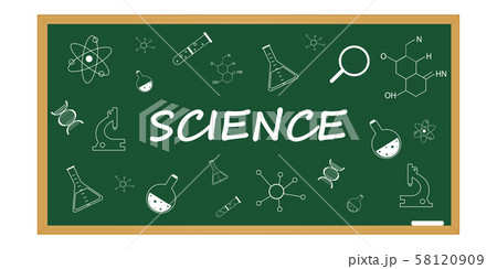 science background on a school blackboard 58120909