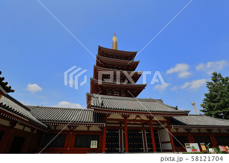 浅草寺　五重塔 58121704