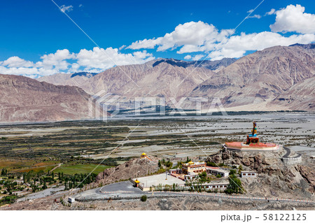 Maitreya Buddha statue in Diskit gompa in Nubra valley, Ladakh, India 58122125