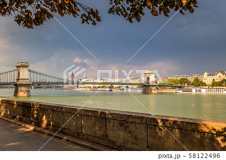 Budapest, view of the Chain Bridge. Budapest, view of the Chain Bridge. 58122496