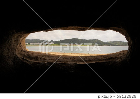 千葉県　立山　沖ノ島　南房総国定公園　沖ノ島公園　海　自然　 58122929