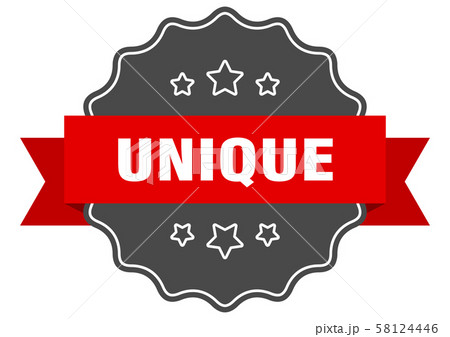 unique red label. unique isolated seal. unique unique red label. unique isolated seal. unique 58124446