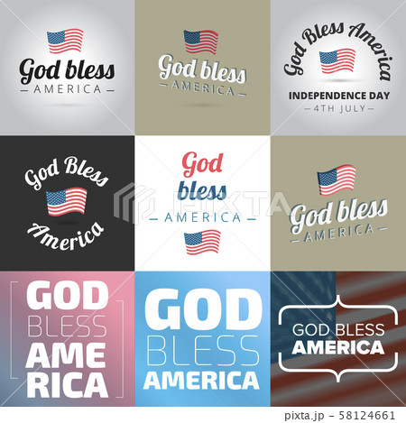 God Bless America banners set 58124661
