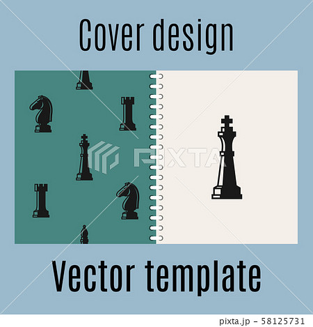 Cover design with chess pattern 58125731