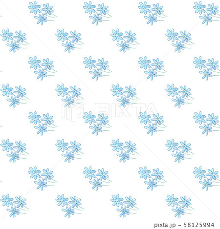 青い花・シームレスパターン 58125994