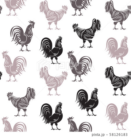 Roosters seamless pattern Roosters seamless pattern 58126183