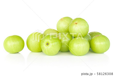 Fresh indian gooseberry isolated on white 58126308