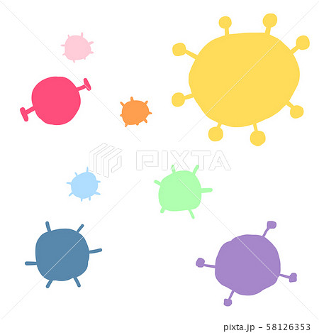 ウイルス 埃 細菌 培養 増殖 酵母 バイオテクノロジーのイラスト素材