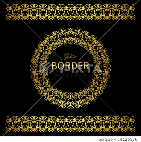 Golden border and rosette 58126576