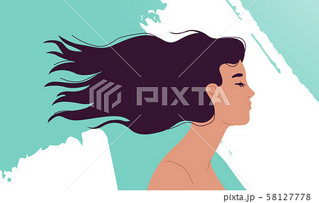 Woman with eyes closed for meditation or thinking Woman with eyes closed for meditation or thinking 58127778