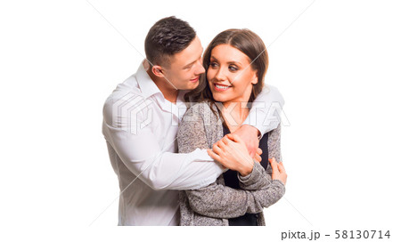 Close up millennial couple in love. Portrait of a couple planning a happy future. Holding couple 58130714