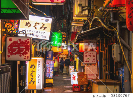 日本の東京都市景観 大井町駅・飲み屋街を望む 日本の東京都市景観 大井町駅・飲み屋街を望む 58130767
