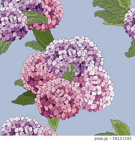 Elegant seamless pattern with decorative flowers in watercolor style, design elements. Floral 58131583
