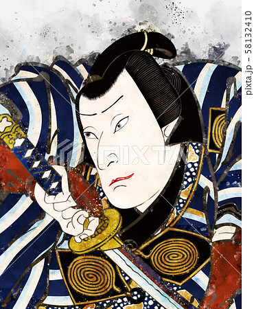 浮世絵　歌舞伎役者　その56　水彩 58132410