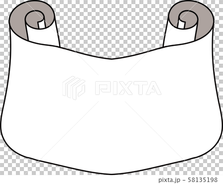 巻物 スクロール タイトル デザイン 素材 フレーム イラストのイラスト素材 58135198 Pixta