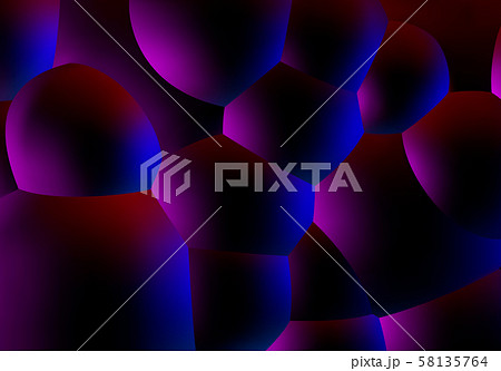 Abstract background with neon glowing boiling liquid balls or foam with 80s synthwave style 58135764