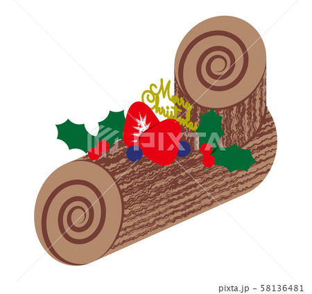 ブッシュドノエルのイラスト素材