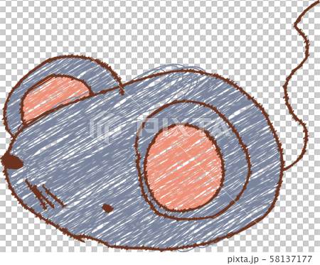 Mouse cute character children's graffiti mascot new year's card zodiac material illustration 58137177