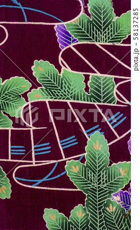 和柄　古布　染物　伝統絵柄　　 58137285