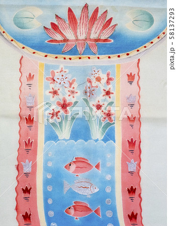 和柄　古布　染物　伝統絵柄　　 58137293