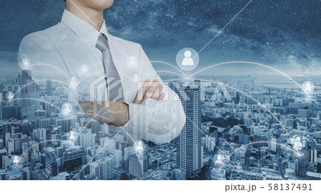 Business network and HR human resources management 58137491