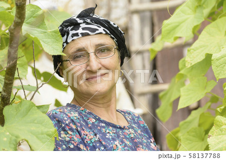 Close-up portrait of a senior Muslim woman Close-up portrait of a senior Muslim woman 58137788