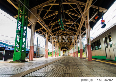 ホーム上屋：えちごトキめき鉄道：二本木駅　　　　　上越市中郷区 58138202