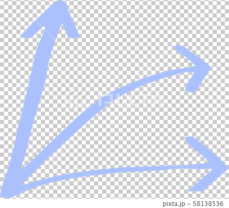 Arrow cold color hand drawn cute rough doodle 58138536