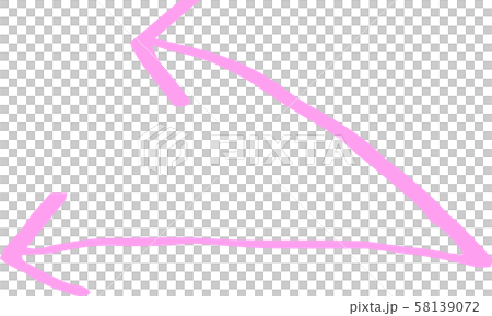 Arrow warm color hand drawn cute rough doodle Arrow warm color hand drawn cute rough doodle 58139072