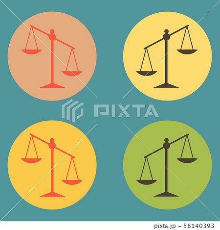 vector flat icon Scales of Justice 58140393