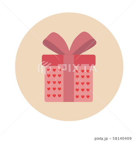 Gift, gift box with ribbon, vector Konka flat Gift, gift box with ribbon, vector Konka flat 58140409