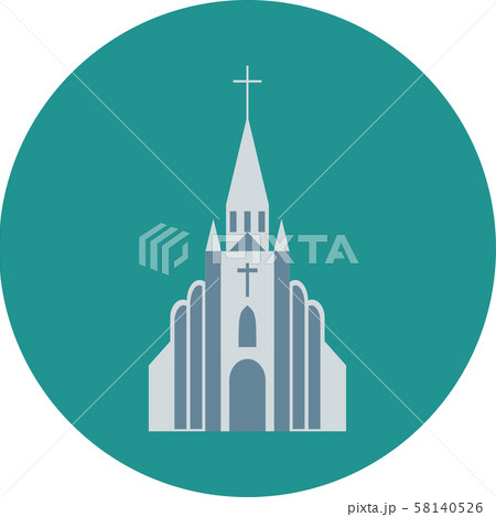 Church with a cross. Vector illustration of a Church with a cross. Vector illustration of a 58140526