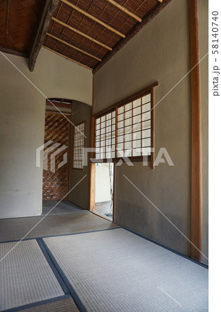 岡山県津山市の登録有形文化財「城東むかし町家(旧梶村家住宅)」:茶室 岡山県津山市の登録有形文化財「城東むかし町家(旧梶村家住宅)」:茶室 58140740