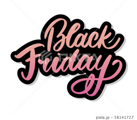 Black Friday Calligraphic Advertising Poster 58141727