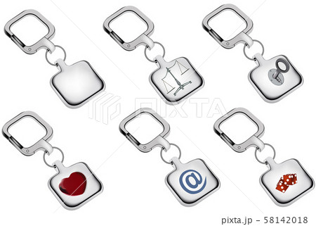 silver keychain gift with souvenir images 58142018