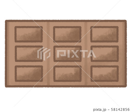 チョコレート 板チョコ イラストのイラスト素材