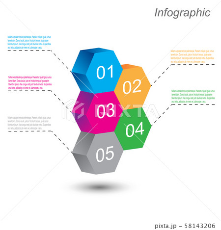 Info-graphic design template.  58143206