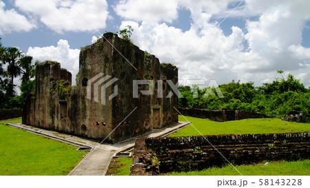 Ruins of Zeeland fort on the island in Essequibo 58143228