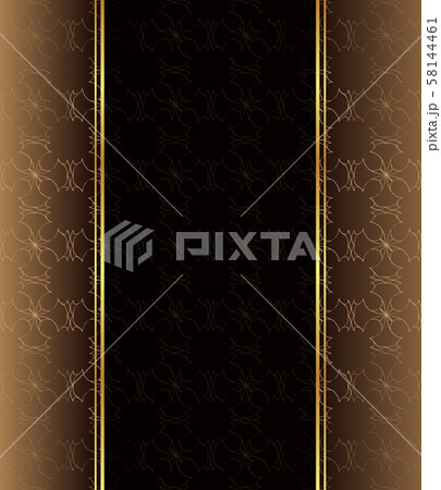 Elegant wallpaper with golden fine decoration 58144461