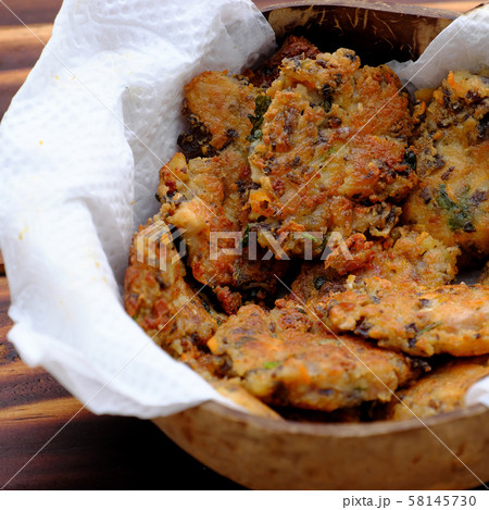 Close up fried vegan tofu pie for vegetarian dish Close up fried vegan tofu pie for vegetarian dish 58145730