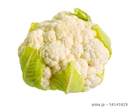 One White cauliflower isolated on white background 58145829