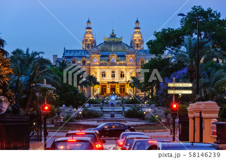 Monte Carlo Casino at night - Monaco 58146239