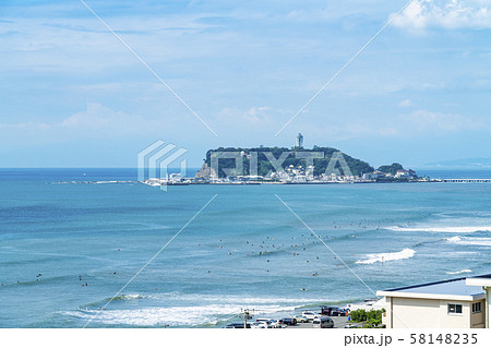 【神奈川県】七里ヶ浜からの江ノ島 【神奈川県】七里ヶ浜からの江ノ島 58148235