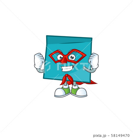 Super hero rectangle sticker paper character for company note 58149470