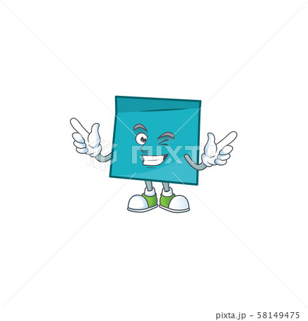 Wink rectangle sticker paper character for company note 58149475