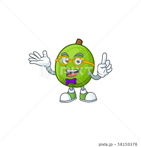 Geek fresh casimiroa mascot on white background. 58150376