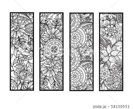 Coloring bookmarks set 58150551