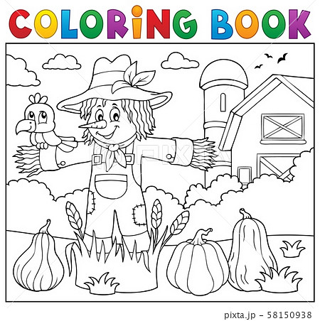 Coloring book scarecrow theme 2 Coloring book scarecrow theme 2 58150938