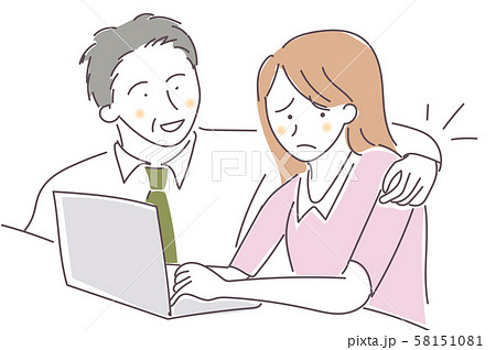 男女　セクハラ　上司　部下 58151081