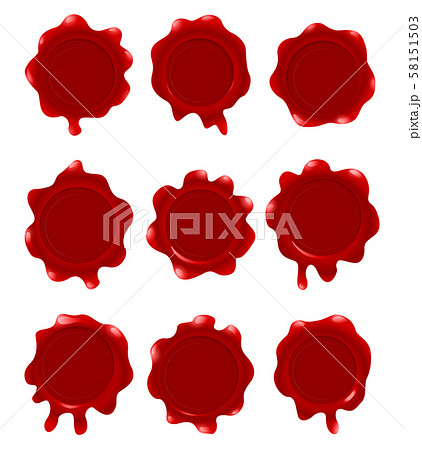 Red wax Seal Vector Illustration eps 10. 58151503